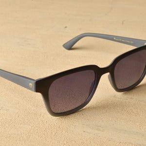 Matte Black Gradient Square Sunglasses for Women – Soft Touch Frame, UV400 Protection, Lightweight Everyday Fashion Eyewear