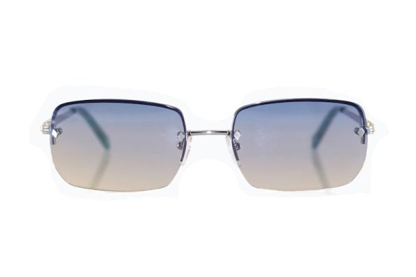 Vintage Classic Square Medium Sunglasses I Trendy Flat Rimless Shades I UV400 Protection & Anti-Reflective Coating A174