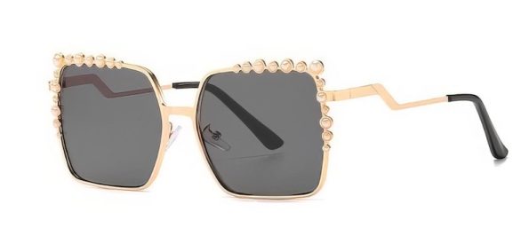 Pearl Accent Oversized Sunglasses, Sunglasses for Women, Designer Sunglasses, Big Sun Glasses