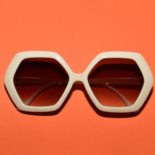 1970s Vintage Style LOLA Oversized Hexagon Sunglasses | Multiple Colors |