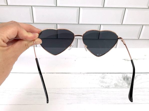 Heart Sunglasses, Colorful, Gold Metal Frame, Retro, Harry Styles, Bad Bunny, Unisex