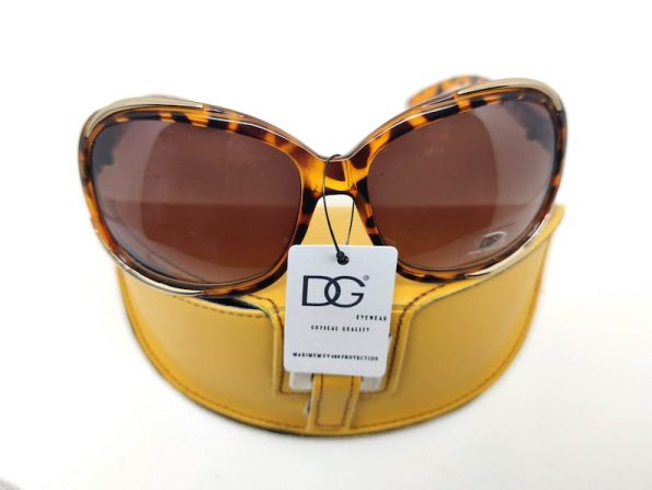 Brand new Oversized Designer oval style Celebrity brown tortoise gold rim SUNGLASSES Shades Eyewear yellow case Holiday Festival Fashion UK